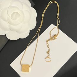 Pendant Letter Pendants Brand Quadrate Design Necklace Gold Stainless steel Chain Women Designer Necklaces Choker Wedding Jewelry Gifts s er s
