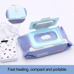 USB Portable Baby Wipes Heater Thermal Warm Wet Towel Dispenser Napkin Heating Box Cover Home Car Mini Tissue Paper Warmer 240516