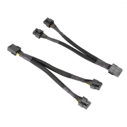 Mugs 2PCS GPU PCIe 8 Pin Female To Dual 2X (6 2) Male PCI Express Power Adapter Braided Y-Splitter Extension Cable 20cm