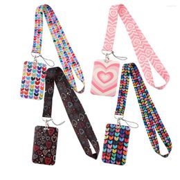 Card Holders Cute Cartoon ID Holder Keychain Lanyard Phone Rope For Keys Sleeve Badge Neck Strap Key Gifts