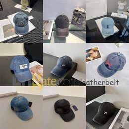 Luxury Brand Cap Retro Denim Baseball Cap Embroidery Letter Cowboy Caps Men Women Streetwear Hip Hop Snpaback Casual Casquette