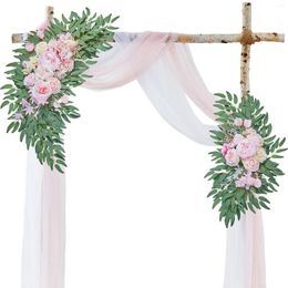 Decorative Flowers 2pcs/Set Large Wedding Arch Artificial Swag For Party Ceremony Arbour Reception Backdrop Floral Decor