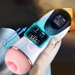 Automatic Male Masturbator Cup Sucking Vibration Real Vagina Pocket Pussy Penis Oral Sex Machine Toys For Man Adults 18+