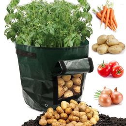 Storage Bags 2Pcs Vegetable Fruit Plant Grow Bag DIY Potato Strawberry Planter Tomato Planting Container Farm Home Garden Pot Tools