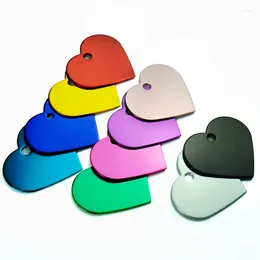 Dog Tag 100 Pcs Blank Tags Id For Dogs Customised Cat Puppy Pet Name Collar Heart Shape Identification Phone Telephone Anti-lost