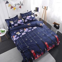 Bedding Sets 3/4pcs AB Double Side Set Adult Kids Duvet Cover Pillowcase Flat Bed Sheet Girl Boy Bedclothes Cartoon