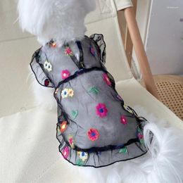 Dog Apparel Cute Floral Dress Cat Puppy Skirt Yorkshire Terrier Pomeranian Maltese Poodle Bichon Schnauzer Clothes Dresses