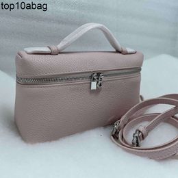 LP bag Loro Piano Bag Small Square Lp Cookie Extra Pocket L19 Pouch Bags Leather Women Crossbody Handbags Men Backpack Makeup loropina