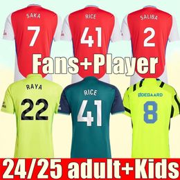 24 25 Football Shirt Men Kids Kit SAKA NEW Soccer Jerseys G. JESUS ODEGAARD RICE HAVERTZ Gunners MARTINELLI SMITH ROWE THOMAS NKETIAH ZINCHENKO SALIBA