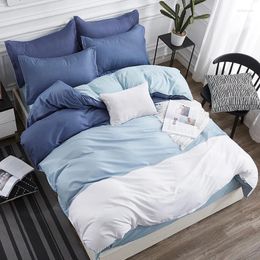 Bedding Sets 3/4 Pcs Geometric Pattern Bed Linen Cotton/Polyester Duvet Cover Sheet Pillowcases Set