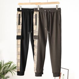 High quality new fashion classic side check fabric with pocket casual tracksuit pants