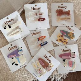 2PC/Bag Woman Simple animal series BB Clips Bangs Hairpins Lady side Hair Clips Fashion Girls Hair Accessories Hairgrip Barrette