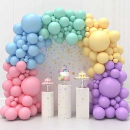 Party Balloons Colorful Macaron Balloons Garland Arch Kit Baby Shower Supplies 1st Kids Birthday Party Decoration Wedding Party Decor for Home