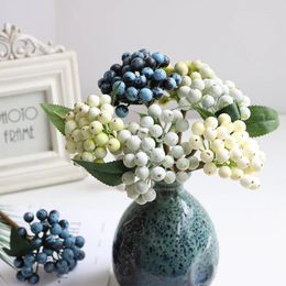 Decorative Flowers Mini Artificial Berries Flower Christmas Cute Fruit Fake Berry Color Small Foam Decoration Wedding Home Plant Arrangement