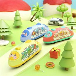 Diecast Model Cars Childrens cartoon double loop inertia high-speed train toy high-speed train simulation model car WX