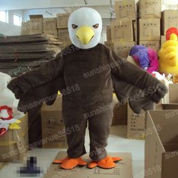 Christmas Brown Bald Eagle Mascot Costume Cartoon theme character Carnival Adults Size Halloween Birthday Party Fancy Outdoor Outfit For Men Women