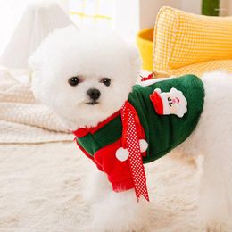 Dog Apparel Cute Cartoon Christmas Two-legged Bodysuit Spring And Autumn Models Puppy Warm Clothing Small Dogs Pet Clothes
