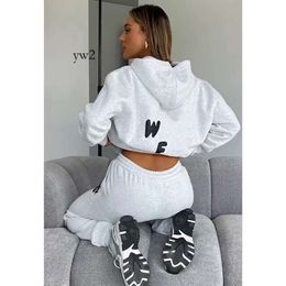 Women's Tracksuits women hoodie 2 piece set Pullover Outfit Sweatshirts Sporty Long Sleeved Pullover Hooded Tracksuits 1528