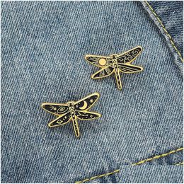 Pins, Brooches Pin For Women Vintage Dragonfly Enamel Fashion Dress Coat Shirt Demin Metal Funny Brooch Pins Badges Promotion Gift Ne Dhorv