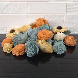 Decorative Flowers 50 Pack Of Sola Wood Flower Assortment For Home Decor/All Special Occasions G814C99N