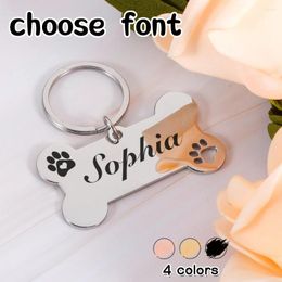 Dog Tag Personalised Pet Name Tags Shiny Steel Free Engraving Kitten Puppy Anti-lost Collars Collar For Dogs Cats Nameplate