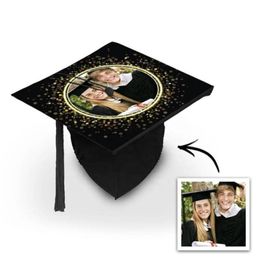 Sublimation Blank Graduation Hat Topper Sticker Party Heat Transfer White Adhesive Grad Cap Plate Decorations8759560
