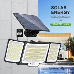 238/328 LED Solar Lamp Outdoor 348Wall Lamp IP65 Waterproof Spotlights Lamp Motion Sensor Solar 3 Mode Street Light Garden Decor