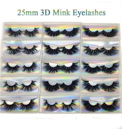 25mm Mink Eyelashes Mink Lashes Bulk 3D Lashes 6D Long Curly Eyelash Extension False Eyelashes Whole Makeup3122946