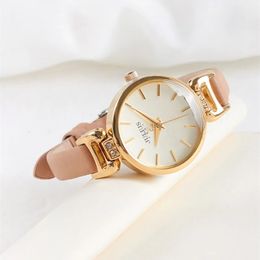 Simple Lady Womens Watch Japan Mov Retro Hours Fine Fashion Dress Bracelet Leather Girl Birthday Gift Julius No Box 240516