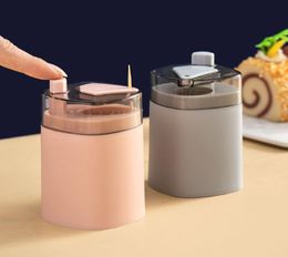 Automatic Smart Toothpick Holder Container Creative Plastic Household Tooth Pick Storage Box Portable Bucket Dispenser2711681
