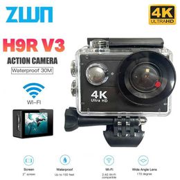 Sports Action Video Cameras Action Camera Ultra HD 1080P 4K/30fps WiFi 2.0 inch Screen 170D 30M Waterproof Video Recording Sports Extreme Pro Camera B240516