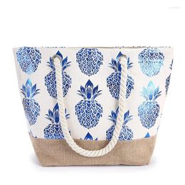 Shopping Bags Cotton Bag Korean Version Shoulder Women Simple Pineapple Print Hand