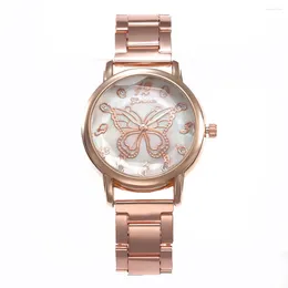 Wristwatches Women'S Quartz Watch Same Style Casual For Female Models Scalewing Pattern Dial Temperament Girl