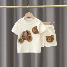 Clothing Sets 0-5Years Baby Boys Girls Summer Clothes Cartoon Cotton T Shirt Shorts 2pcs/sets Children Tracksuits Set