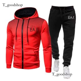 Brand New Tracksuit Men's Stitching Fashion Casual Track Suit Polyester Fabric Zipper Cardigan Sportswear And Sports Pants 100% Cotton#2024 D61