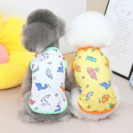 Dog Apparel Summer Shirts Breathable Clothes Pet Sleeveless Vest Lightweight Stretchy Tank Top T-Shirts For Small Medium Dogs Boy Girl