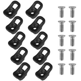 10pcs Kayak Eyelet Tie Down Loop Deck Fitting Bungee Cord Kit Rope Guiding Buckle w Stainless Steel Screw Boat Accessory 240514