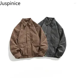 Men's Jackets Spring Simple PU Leather Loose Casual High Street Personalized Motorcycle Jacket Men Tops Overcoat Male Clothes