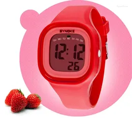 Wristwatches 1 Pc Women'S Casual Watch Safety Silicone Strap Led Digital Display Sports For Children Boys And Girls Luminous Watches