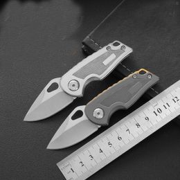 1Pcs New Pocket Folding Knife 3Cr13Mov Satin Blade Outdoor Camping Hiking Fishing EDC Knives Small Gift Knife