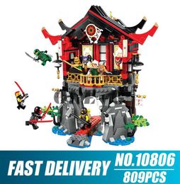 Building blocks 10806 809pcs ninjago Series 70643 Bricks Temple of Resurrection include figures toys for LJ200930230E223U4584156
