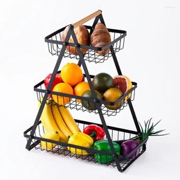 Kitchen Storage 3 Tier Countertop Fruit Basket Portable Bowle For Organiser & Dining Room Fruits Vegetable Bread Sn