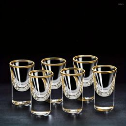 Mugs 6pcs 15ml Mini S Glasses For Bar Pub Club Restaurant And Home Use Tumbler Glass Cup Fine High Quality Wine Ware Set