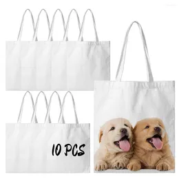 Kitchen Storage Sublimation Tote Bags Blanks 15 X 13 Inch Polyester Canvas For DIY Crafting Heat Transfer Bag Gift