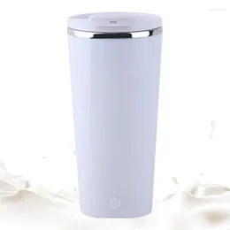 Mugs Self Stirring Coffee Mug Magnetic USB Charging Cup Automatic Stainless Steel Portable Mixing Leakproof With LED