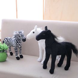 30cm Simulation Plush Toys Cute Stuffed Animal Zebra Doll Soft Realistic Horse Toy Kids Birthday Gift