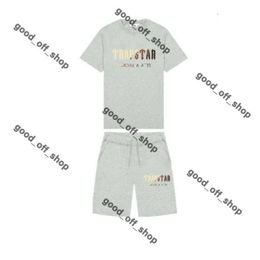 Men's T Shirts Women's Trapstar White Blue Towel Embroidery Short Sleeve Shorts Set Spring Summer Fashion Streetwear T-Shirtmotion Current 331