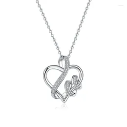 Pendants S925 Sterling Silver Heart Necklace For Women Wife Jewellery Mom Birthday Valentines Mothers Day Gifts Girlfriend