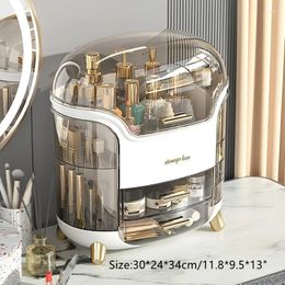 Storage Boxes Make Up Box Plastic Sundries Cosmetic Container Divider Desktop Dust Proof MakeUp Organizer