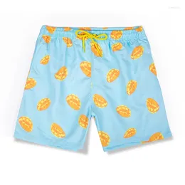Men's Shorts Pineapple Watermelon 3D Printed Summer Hawaii Beach Surfing Board Vacation Swimming Casual Pants